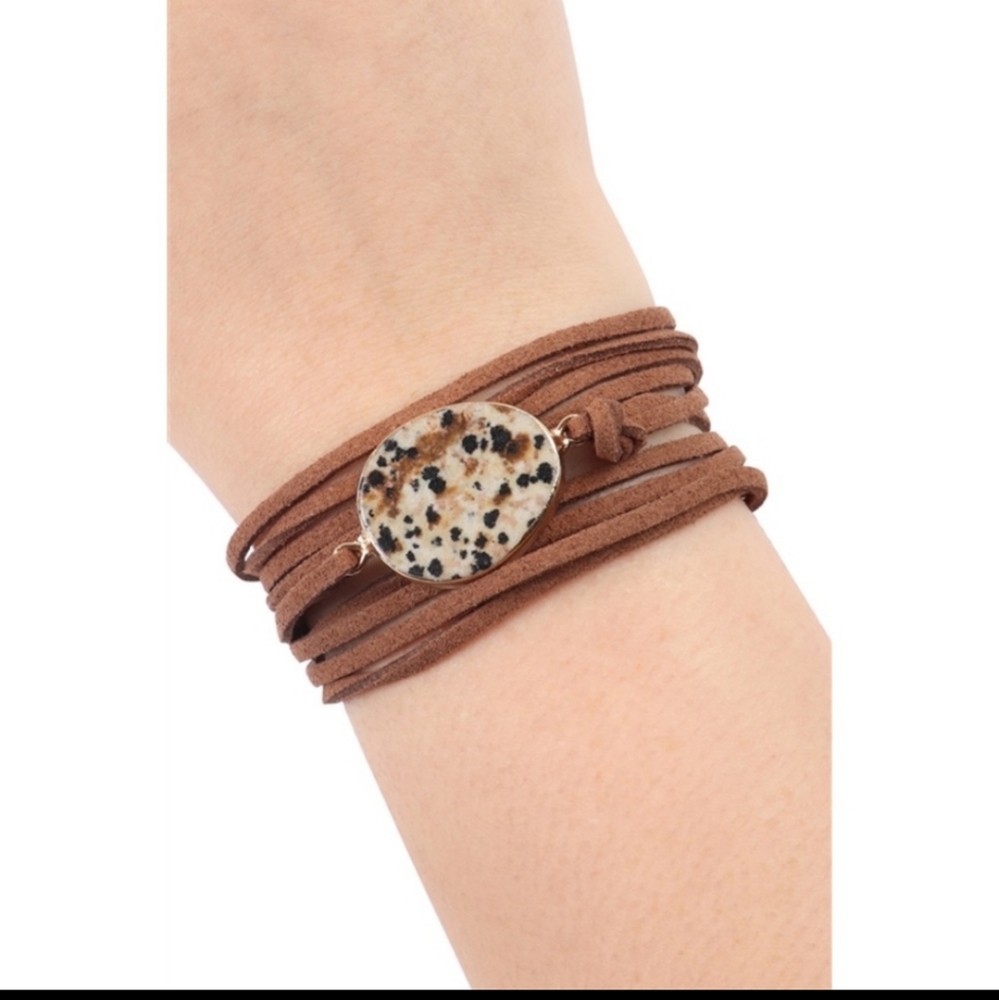 new jasper stone layered bracelet